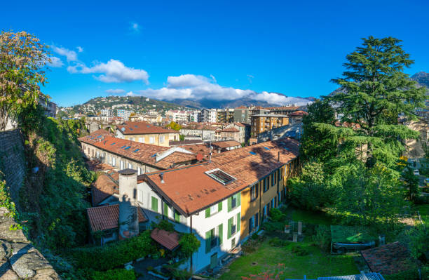 Panoramic view of Como city, Italy