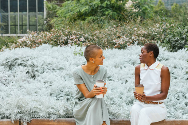 istock Businesswomen chatting during coffee break 2149404822
