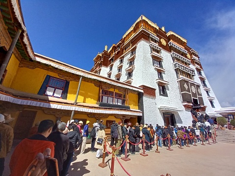 Potala is the highest palace in the world with 1300 years' history. It 
 was originally built  by Tibetan king Songtsen Gambo for his marriage to Princess Wencheng of the Chinese Tang Dynasty.