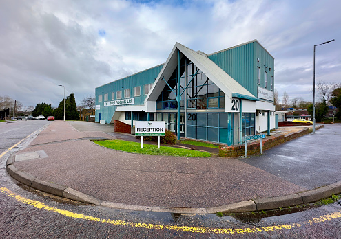 Billericay, UK - February 18, 2024: Butyl Products Ltd premises building on a trading estate in Billericay, Essex, UK.