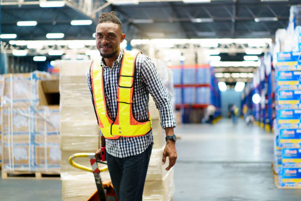 istock Male warehouse worker portrait in the warehouse. 2149408600
