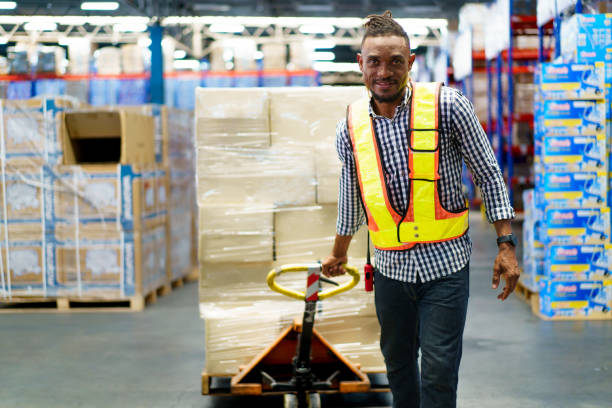 istock Male warehouse worker portrait in the warehouse. 2149408602