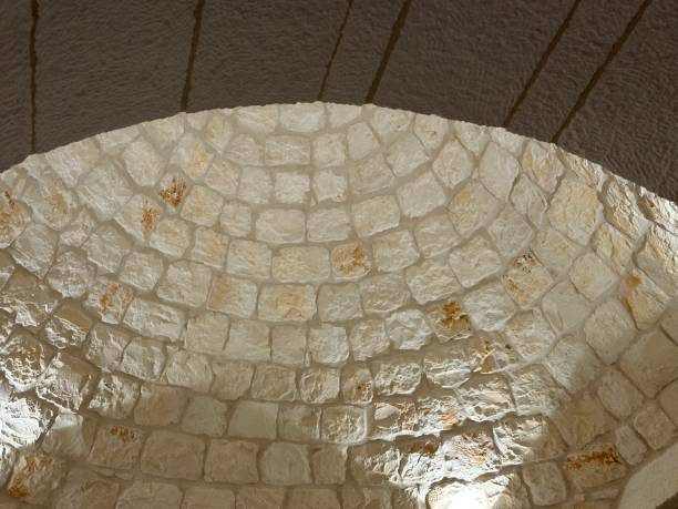 Old stone used in traditional Trullo dome cupola construction in Puglia