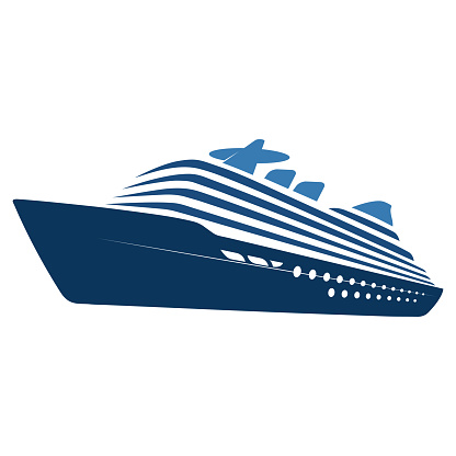 Ocean cruise ship simple design for sea travel