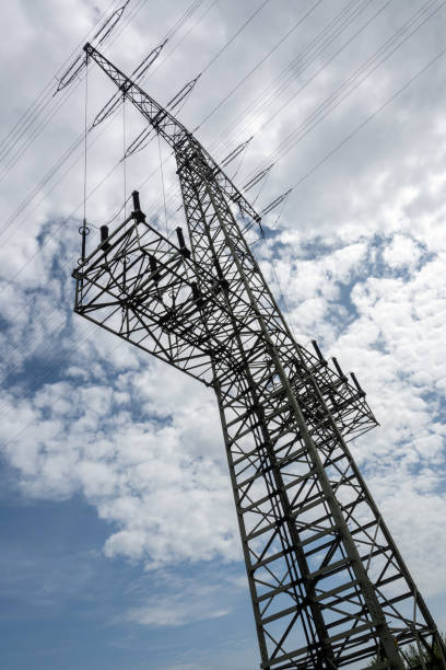istock High voltage pylon for power supply 2149419163