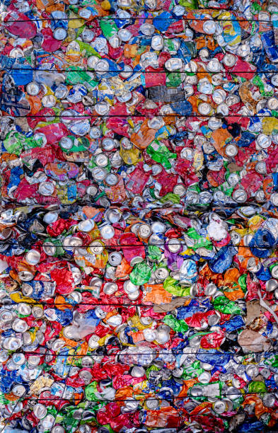 istock Stacks of Compacted Recyclables and Bundled Recyclables. 2149420113