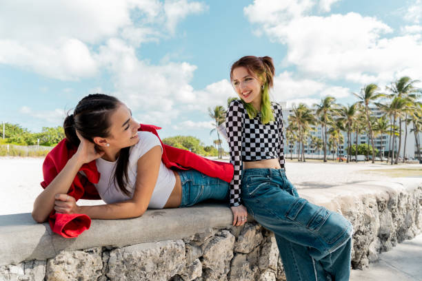 istock Young friends talking outdoors 2149420245