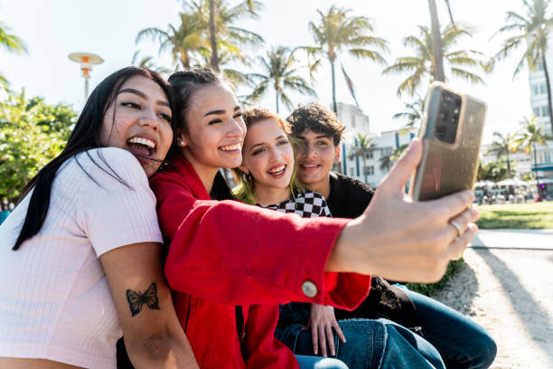 istock Friends taking a selfie outdoors 2149421593