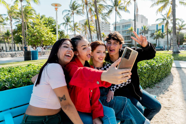 istock Friends taking a selfie outdoors 2149421623