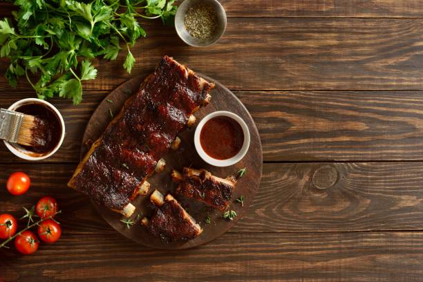 istock Barbecue pork ribs on cutting board 2149422552