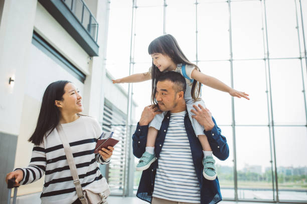 Chinese family on vacation