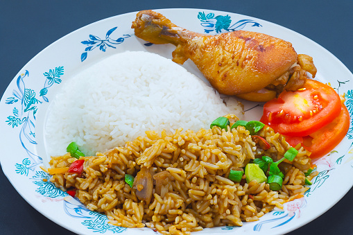 Chicken and rice food