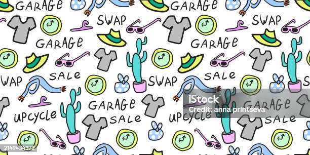 Garage Pattern Garagepatterns Stock Illustration - Download Image Now - Clock ...
