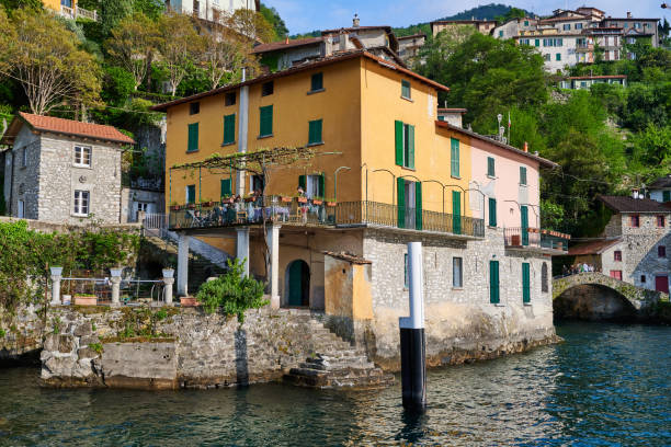 View of the Villa Erba, today Villa Gastel-Visconti, from Lake Como, Cernobbio, Lombardy, Italy