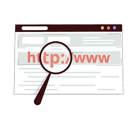 Site links. SERP icon. Search engine result page. Internet search result page optimization technology, SERP or web content analysis outline vector symbol, site traffic ranking line pictogram or sign