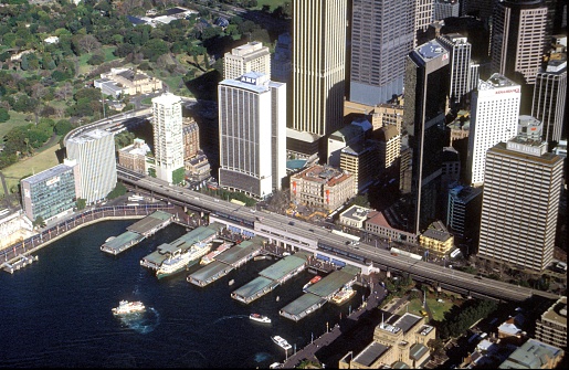 Sydney harbour Circular Quay in 1996