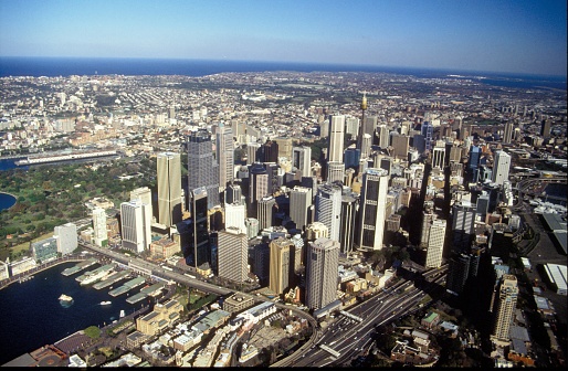 Sydney  city and Circular Quay 1996