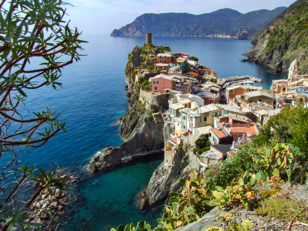 Vernazza is a small village in the province of La Spezia. It is part of Cinque Terre. Part of the village is on a cliff. The view from the top is spectacular.