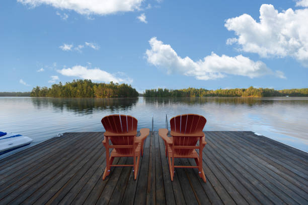 istock Adirondack chairs embrace Muskoka's kakeside charm. 2149445926