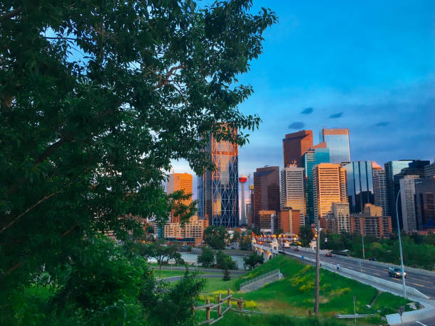 istock Centre Street Bridge dusk 2149447089