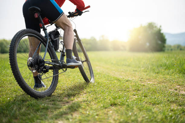 istock Bicyclist Outdoor Workout. Mature Man Cycling in Spring. 2149448319