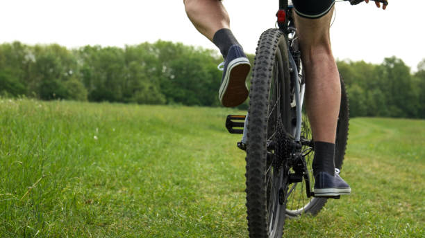 istock Bicyclist Outdoor Workout. Mature Man Cycling in Spring. 2149448346