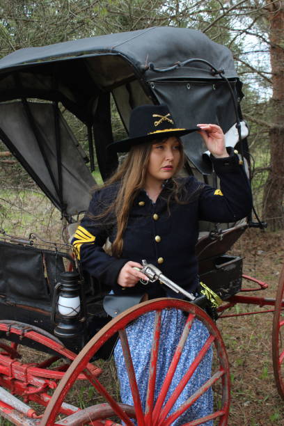 istock female Union Soldier American civil war 2149449333