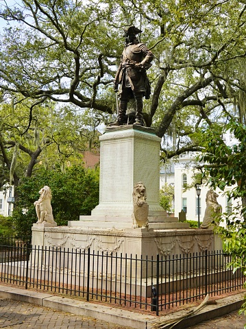 James Oglethorpe Monument, Chippewa Square, Savannah Georgia