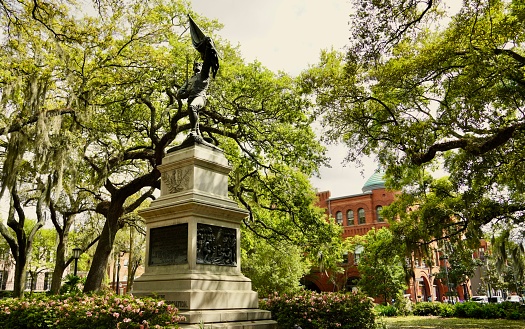 Madison Square was designed in 1837 and named to honor James Madison, the fourth president of the United States. In the center stands a monument of Sergeant William Jasper who fell during the Siege of Savannah in 1779.