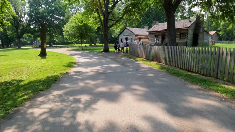 Entering the Reconstructed Village at Lincoln's New Salem