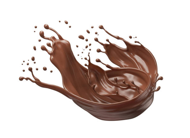 istock splash of hot coffee or chocolate. 2149457094