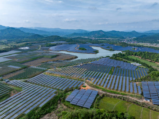 istock Photovoltaic panel aerial photography 2149457275