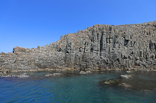 Tōjinbō is a series of cliffs on the Sea of Japan in Japan. It is located in the Antō part of Mikuni-chō in Sakai, Fukui Prefecture.