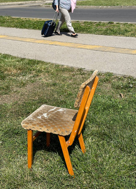 istock Lost chair on the street 2149471568