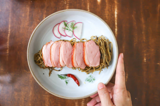 duck pasta or duck spaghetti or spicy spaghetti ,duck Spaghettini or pepper pasta or roasted duck pasta
