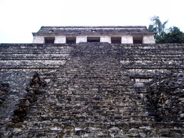 A temple from archeological ruins of Palenque, Mexico