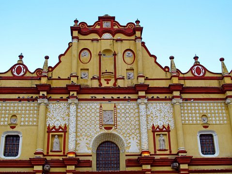The ancient church in San Cristobal de Las Casas, Mexico