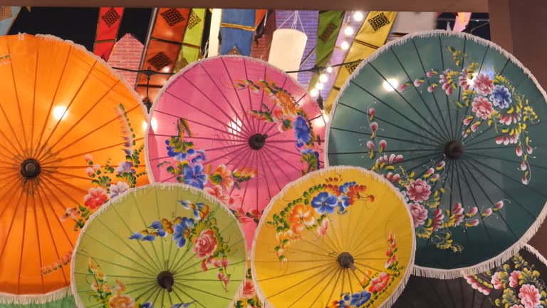 Lanna styled umbrellas from the North of Thailand