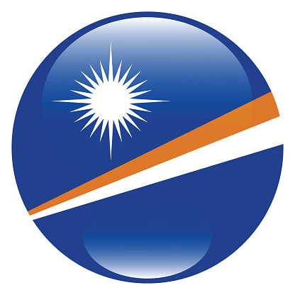 Marshall Islands flag. Flag icon. Standard color. Circle icon flag. Computer illustration. Digital illustration. Vector illustration.