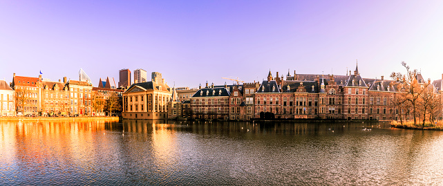 Den Haag, The Netherlands - February 2nd, 2019: Binnenhof (Dutch Parliament), The Hague (Den Haag), Netherlands