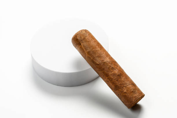 istock Cuban cigar on the round podium. 2149491131