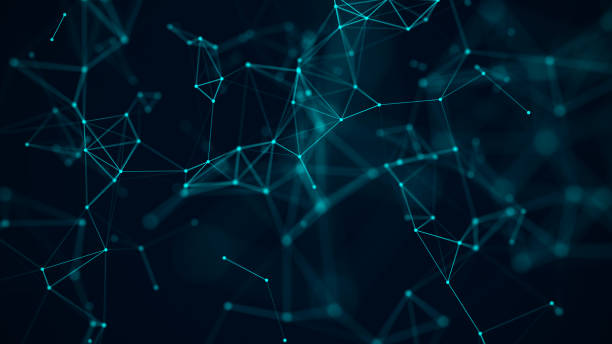 istock Digital plexus of glowing lines and dots. Abstract background. 3D rendering 2149493810