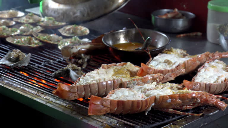 lobster seafood street food Thailand