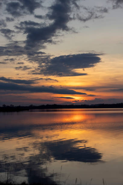 istock reflection of the sky in the lake at sunset 2149496784