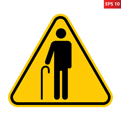 Emergency Over 50 Sign Elderly People Warning Sign Stock Illustration - Download Image Now ...
