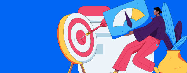 istock Marketing planning business characters flat vector concept operation hand drawn illustration 2149502774