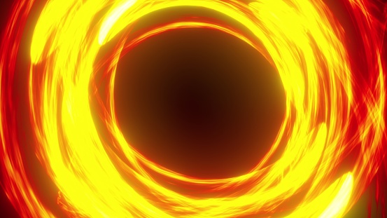 Bright circle fire. Computer generated 3d render