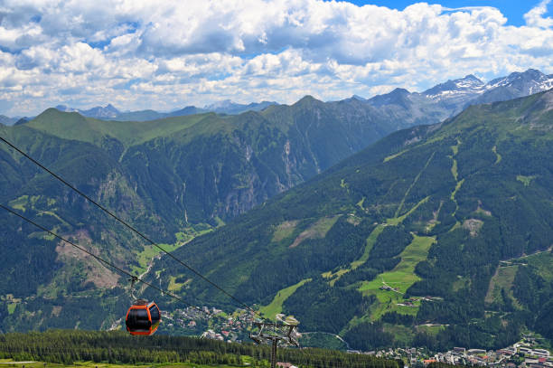 istock Cable car on Stubnerkogel mountain Bad Gastein Austria aerial view 2149504552