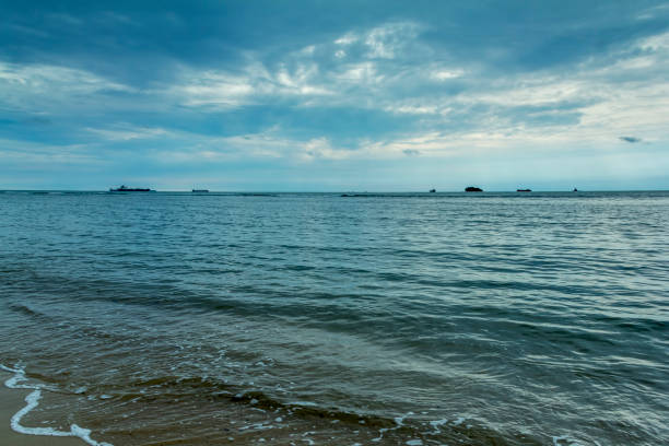 istock Panorama of Nirwana Beach Padang at dusk 2149504703