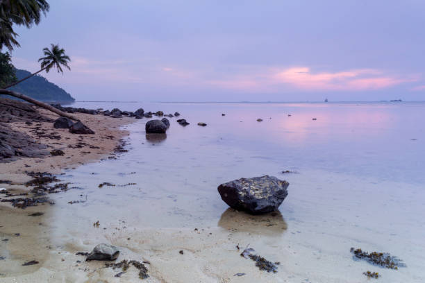 istock Panorama of Nirwana Beach Padang at dusk 2149505223